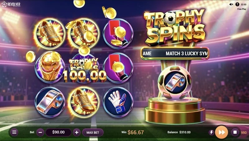 Trophy Spins World Cup 26 - Baller Bonus'ta çarpanların ödenmesi